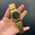 TT Gold Chain With Black Dial Automatic Watch