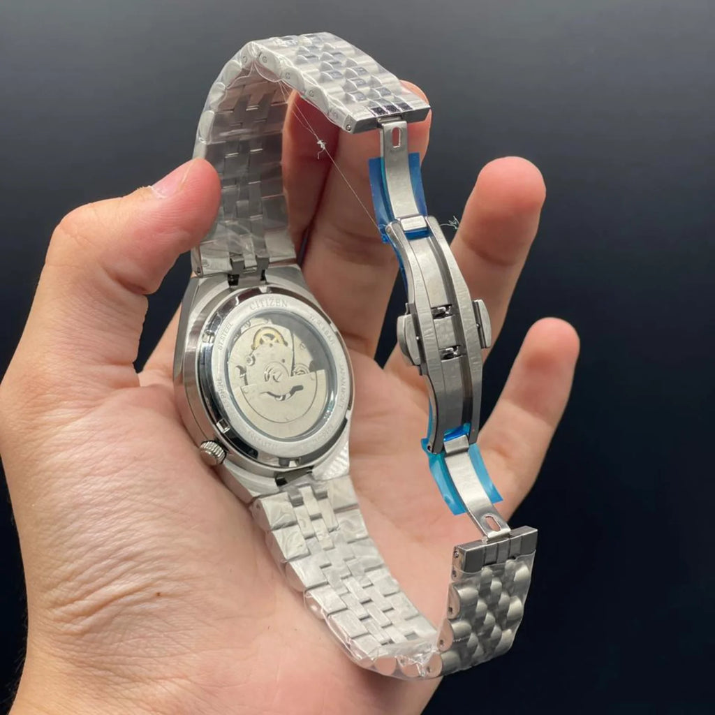 CTZ Silver Chain With White Dial Automatic Watch