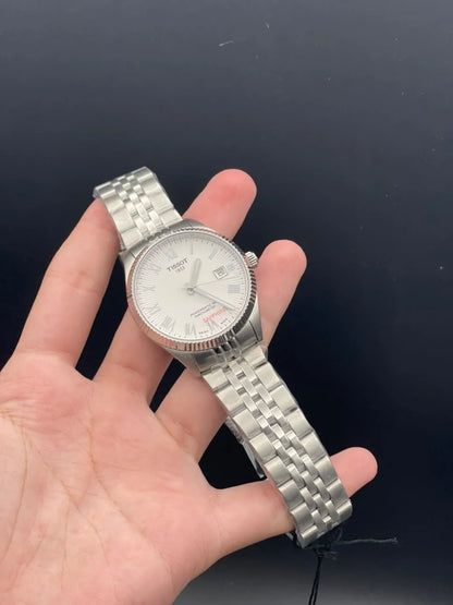 TT Silver Chain With White Dial Automatic Watch