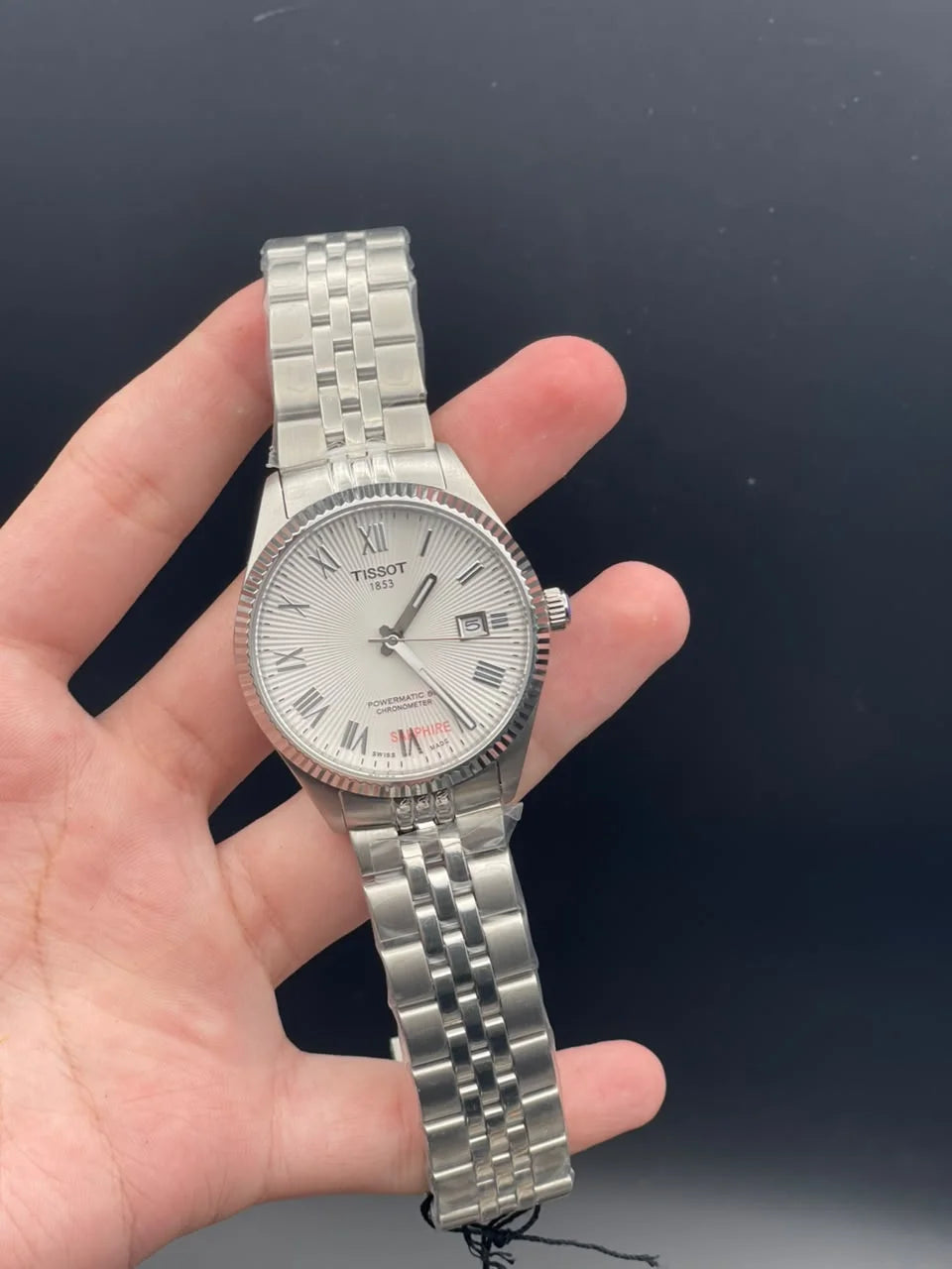 TT Silver Chain With White Dial Automatic Watch