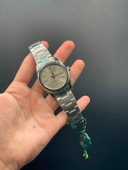 RLX Silver Oyster Perpetual Chain With Gray Dial Automatic Watch