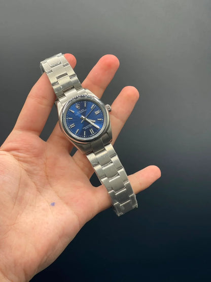 RLX Silver Oyster Chain With Blue Dial Automatic Watch