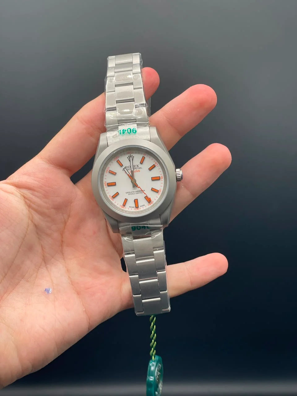 RLX Silver Oyster Chain With White Dial Automatic Watch
