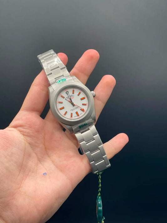 RLX Silver Oyster Chain With White Dial Automatic Watch