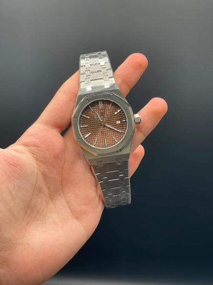AP Silver Chain With Brown Dial Automatic Watch