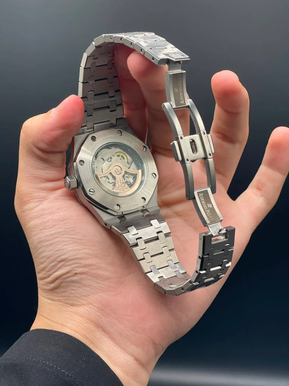AP Silver Chain With White Dial Automatic Watch