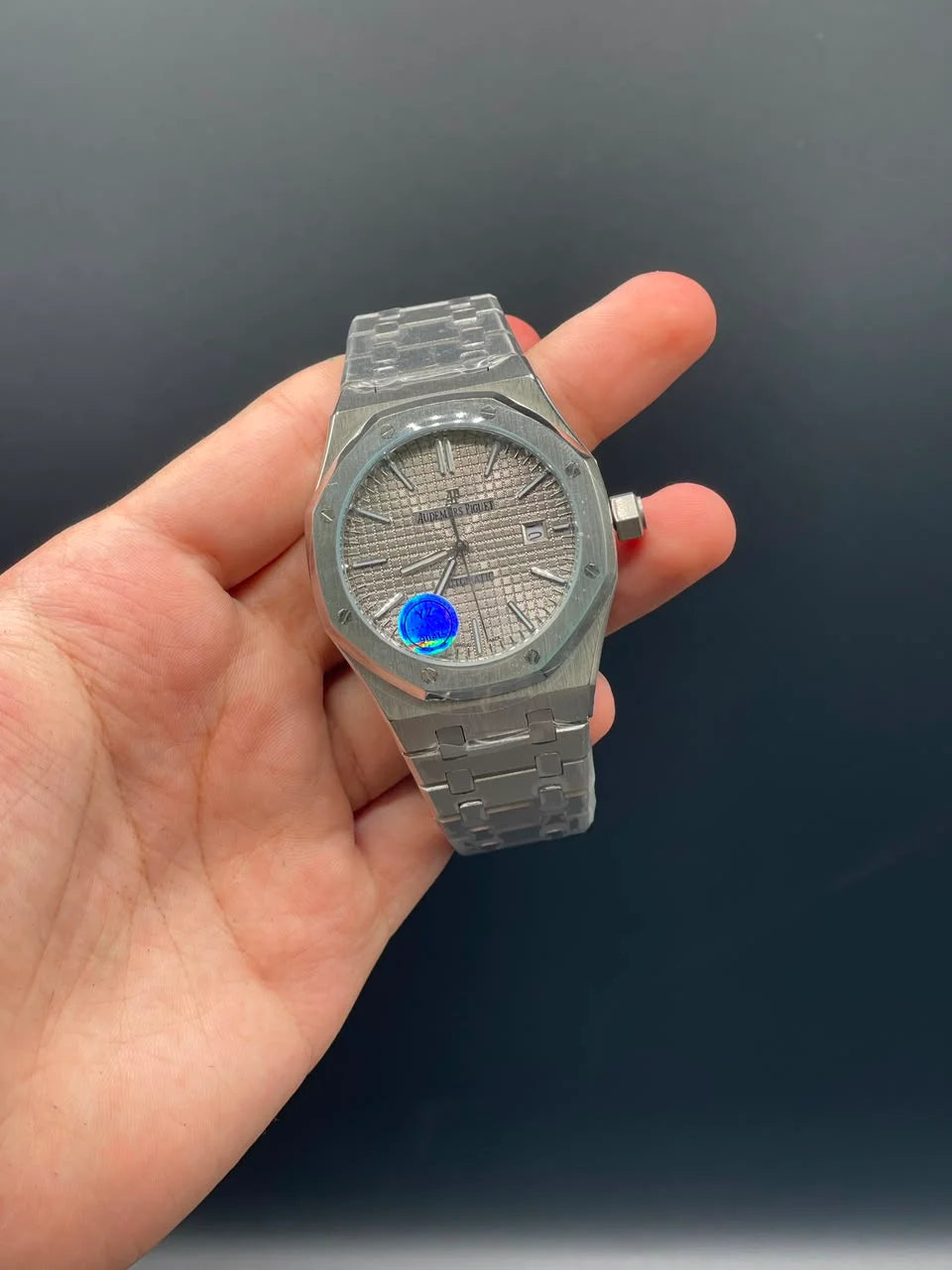 AP Silver Chain With Gray Dial Automatic Watch