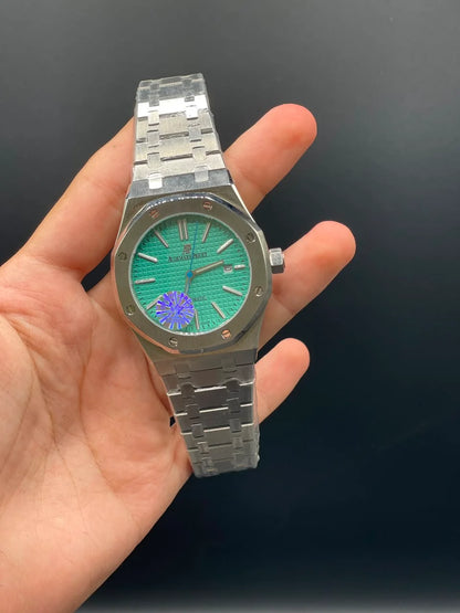AP Silver Chain With Tiffany Blue Dial Automatic Watch