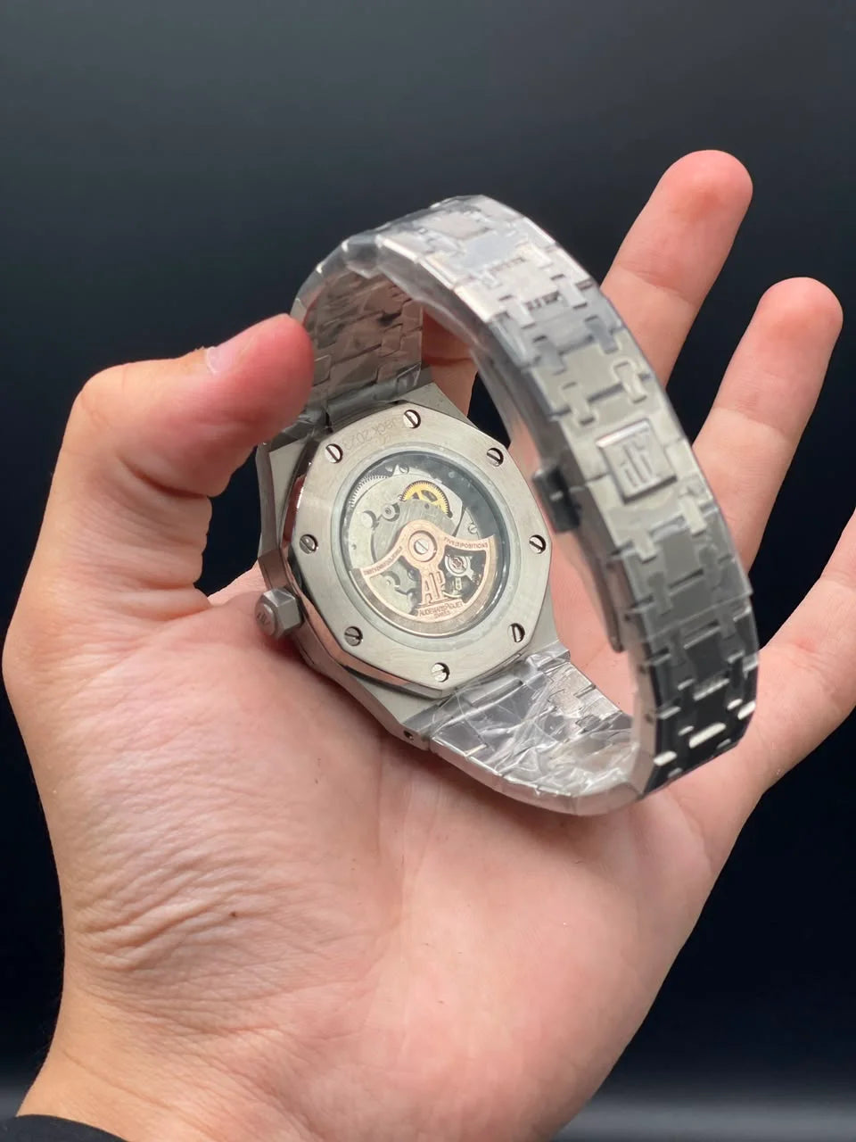AP Silver Chain With Gray Dial Automatic Watch