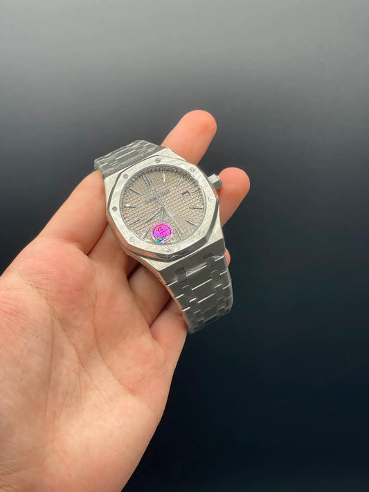 AP Silver Chain With Gray Dial Automatic Watch