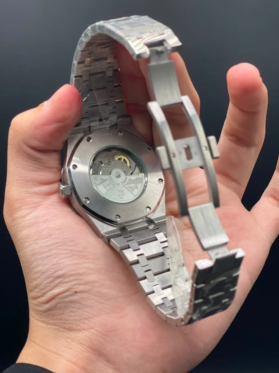 AP Silver Chain With Turquoise Dial Automatic Watch