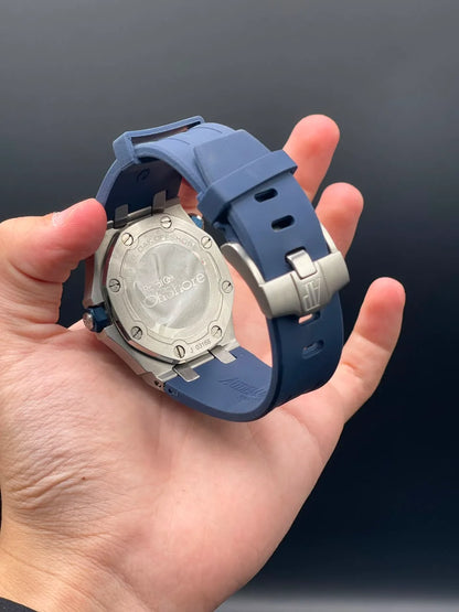AP Blue Rubber Strap With Green Dial Offshore Automatic Watch