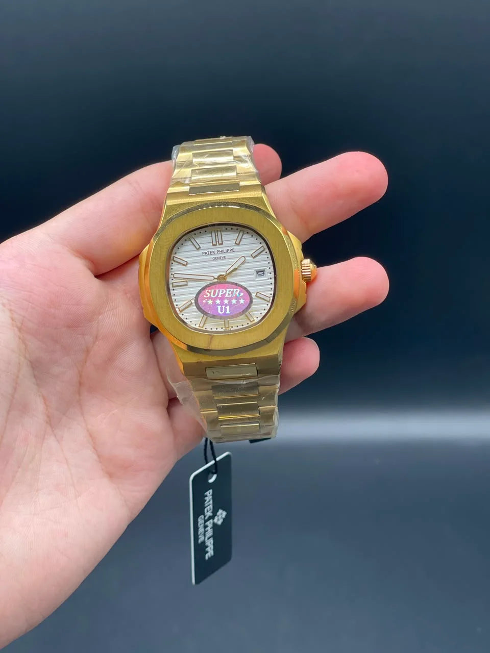 PP Golden Chain With White Dial Automatic Watch