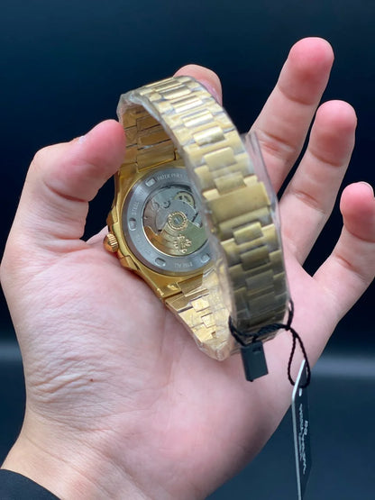 PP Golden Chain With White Dial Automatic Watch