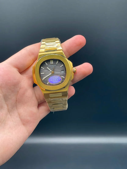 PP Golden Chain With Gray Dial Automatic Watch