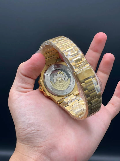 PP Golden Chain With Red Dial Automatic Watch