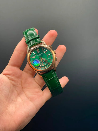 PP Green Strap With Green Chronograph Dial Automatic Watch