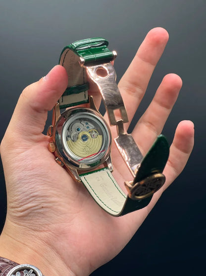 PP Green Strap With Green Chronograph Dial Automatic Watch