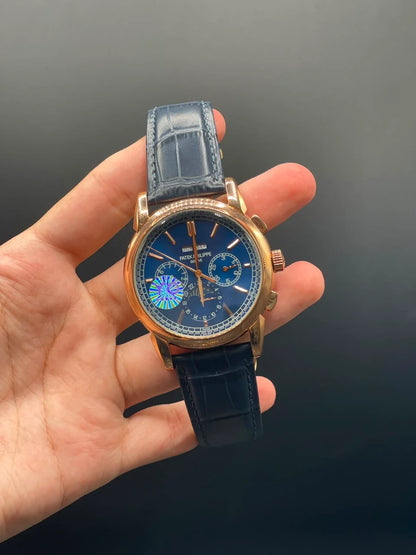 PP Blue Strap With Blue Chronograph Dial Automatic Watch