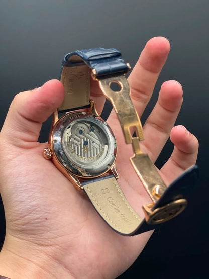 PP Blue Strap With Blue Open Heart Dial Automatic Watch