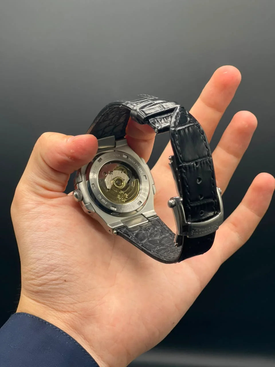 PP Black Strap With Yellow Dial Automatic Watch