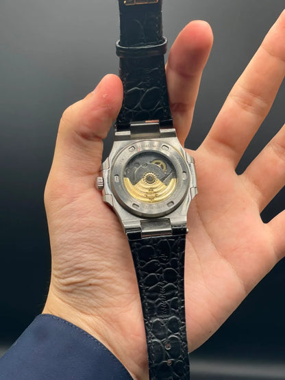 PP Black Strap With Yellow Supreme Dial Automatic Watch