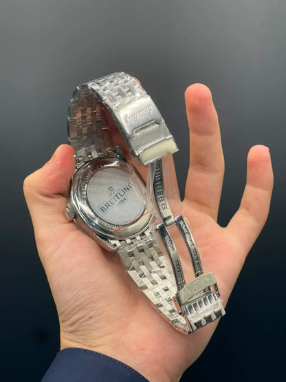 BRT Silver Chain With White Dial Automatic Watch