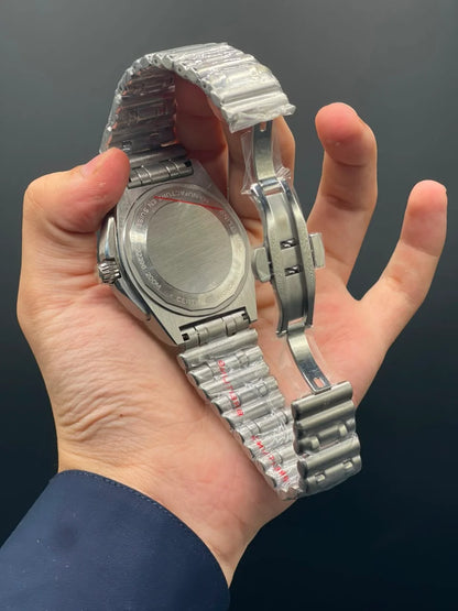 BRT Silver Chain With Black Dial Heavy Automatic Watch