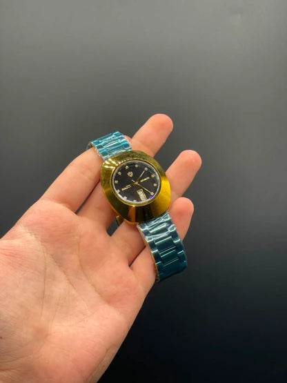 RD Golden Chain with Black Diastar Dial Automatic Watch