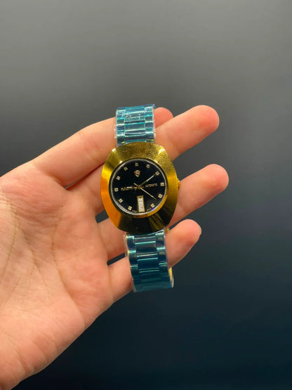 RD Golden Chain with Black Diastar Dial Automatic Watch