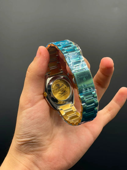 RD Golden Chain with Black Diastar Dial Automatic Watch