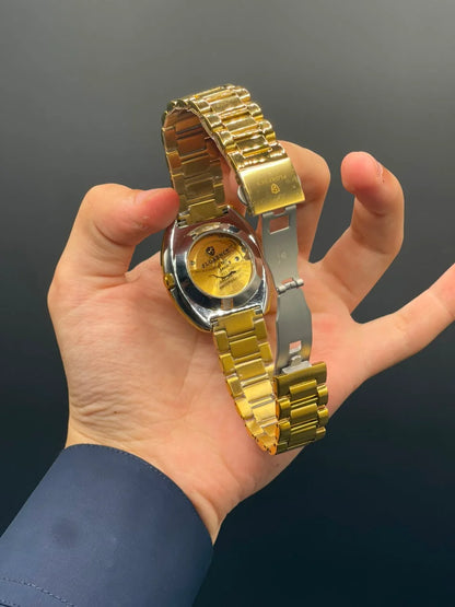 RD Gold Chain with Gold Diastar Dial Automatic Watch