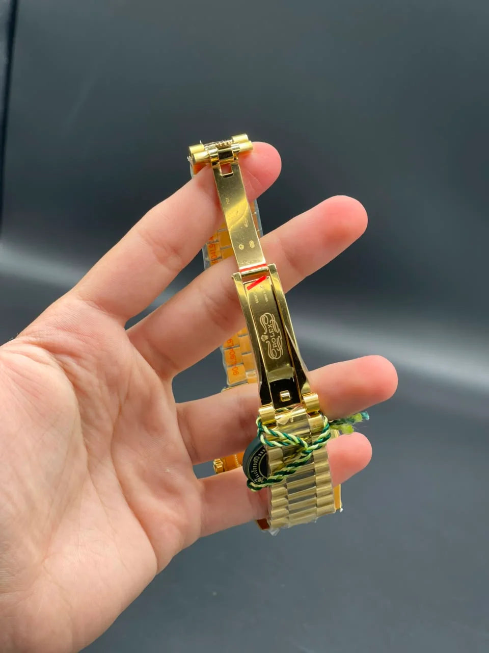 Golden Presidential Chain with Money Green Day-Date Dial Automatic Watch