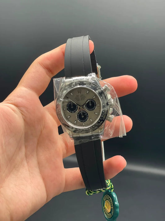 Oyster-Flex Strap with Gray Ghost Daytona-Style Dial Automatic Watch