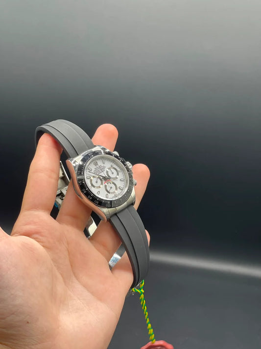 Oyster-Flex Strap with White Daytona-Style Dial Automatic Watch