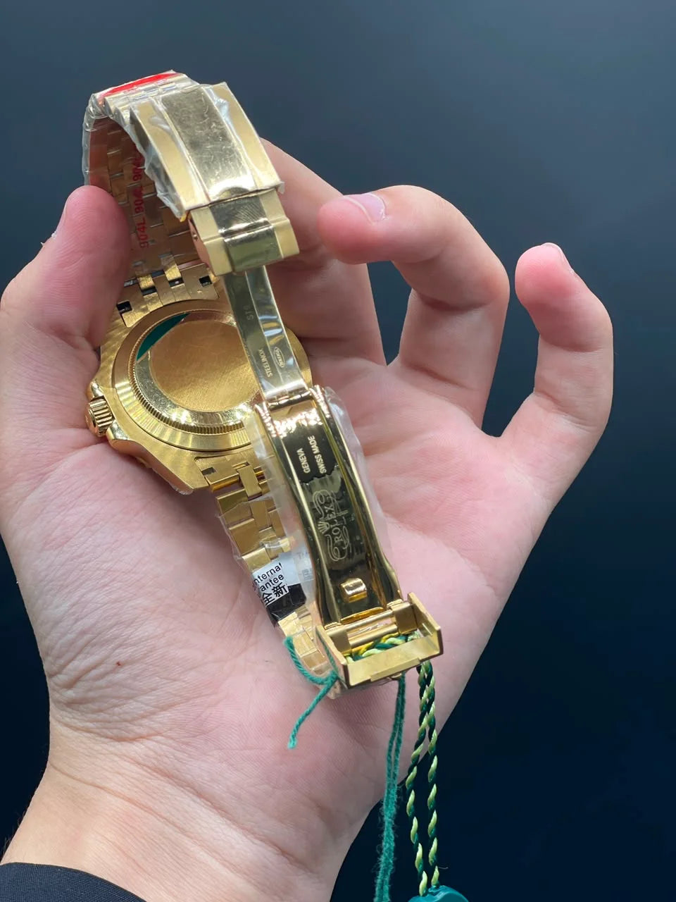Golden Jubilee Chain with Black Dial and Black Rotatable Bezel Automatic Watch