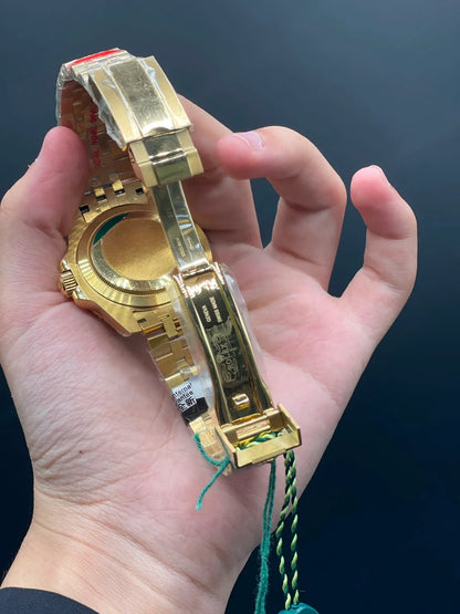 Golden Jubilee Chain with Black Dial and Black Rotatable Bezel Automatic Watch