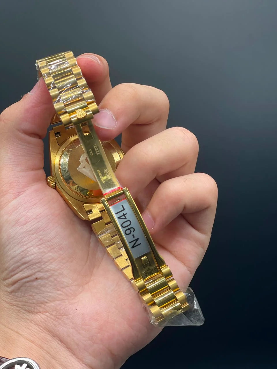 Golden Presidential Chain with 36mm Green Day-Date Dial Automatic Watch