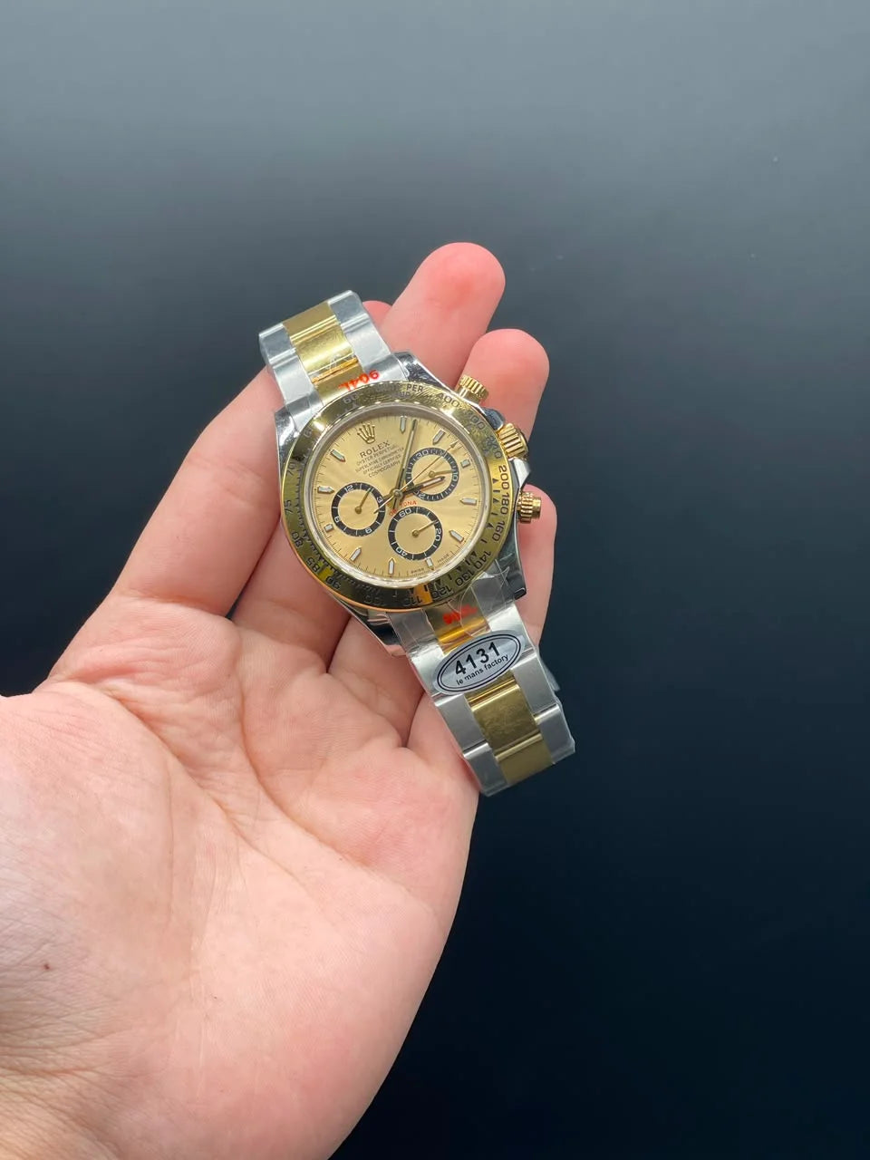 Golden Chain With Golden Chronograph Dial Automatic Watch