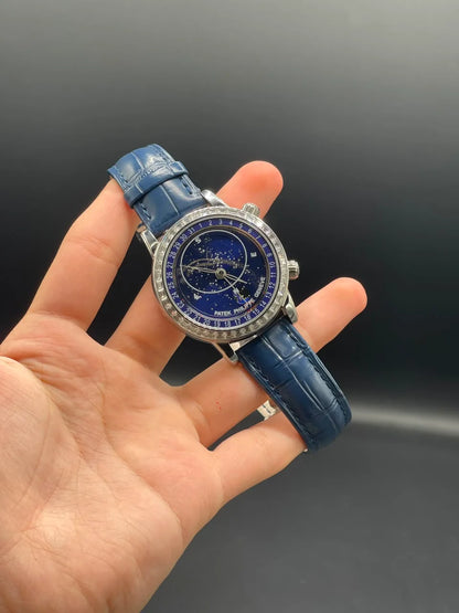 PP Blue Strap With Blue Grand Complications Dial Mechanical Watch