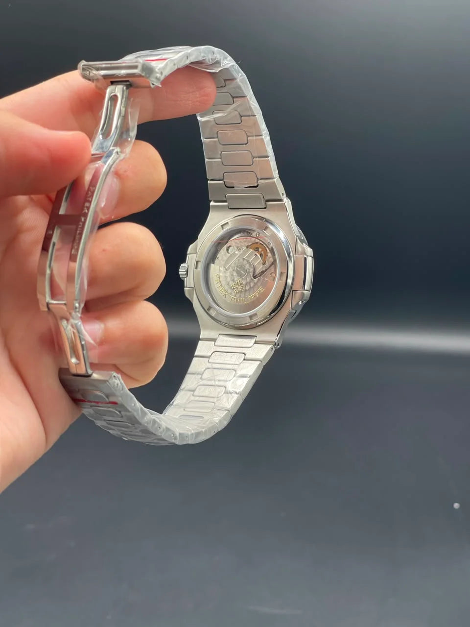 PP Silver Chain With Green Dial Automatic Watch