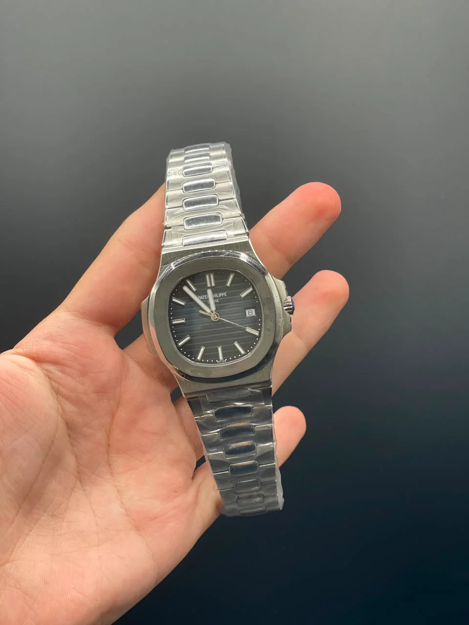 PP Silver Chain With Blue Dial Automatic Watch