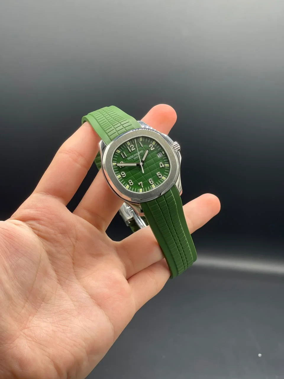 PP Green Rubber Strap With Green Dial Automatic Watch