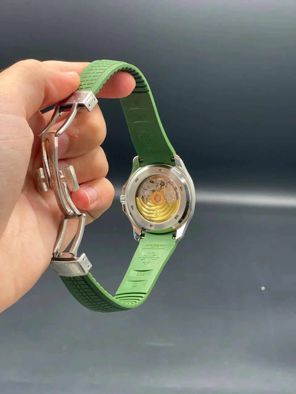 PP Green Rubber Strap With Green Dial Automatic Watch