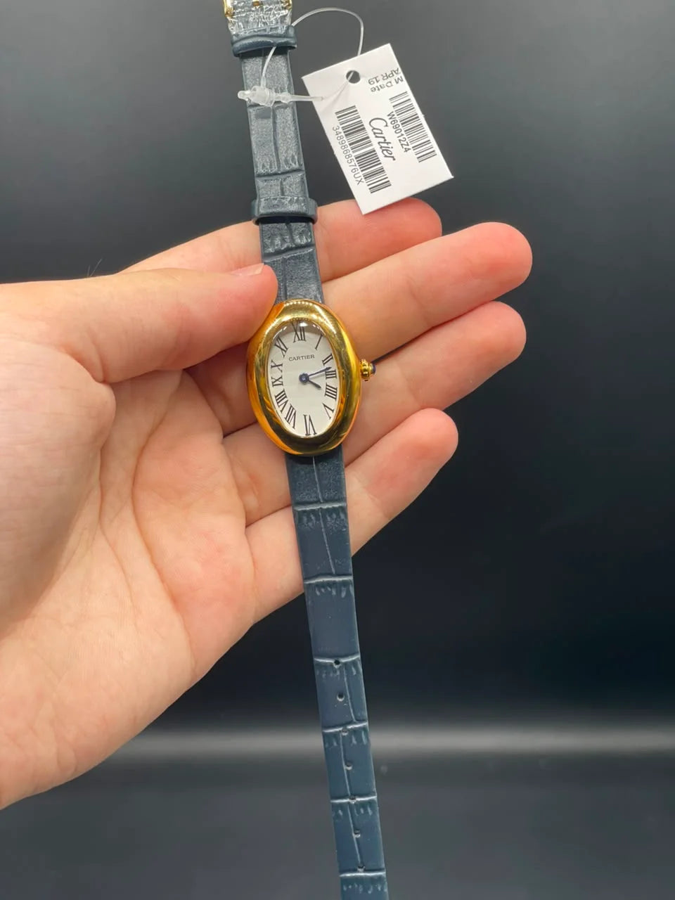 CTR Blue Strap with White Dial and Gold Bezel Ladies Quartz Watch