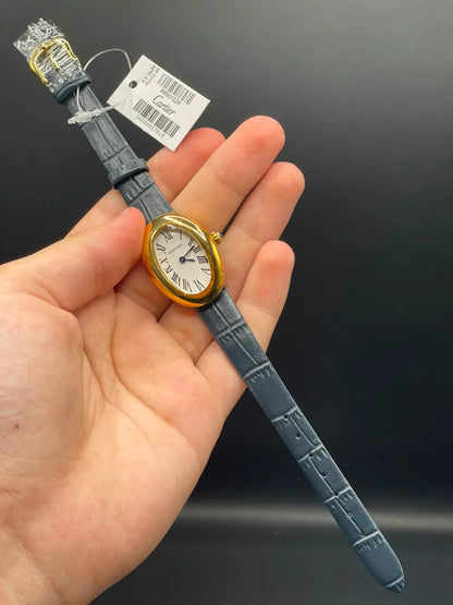 CTR Blue Strap with White Dial and Gold Bezel Ladies Quartz Watch