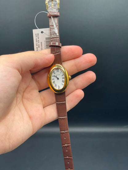 CTR Brown Strap with White Dial Ladies Quartz Watch