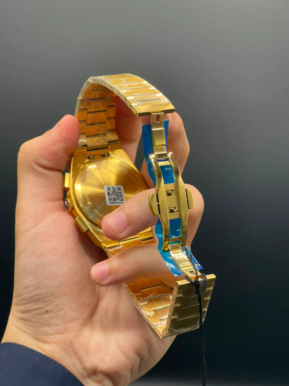 TT Golden Chain with Green Chronograph Dial Quartz Watch