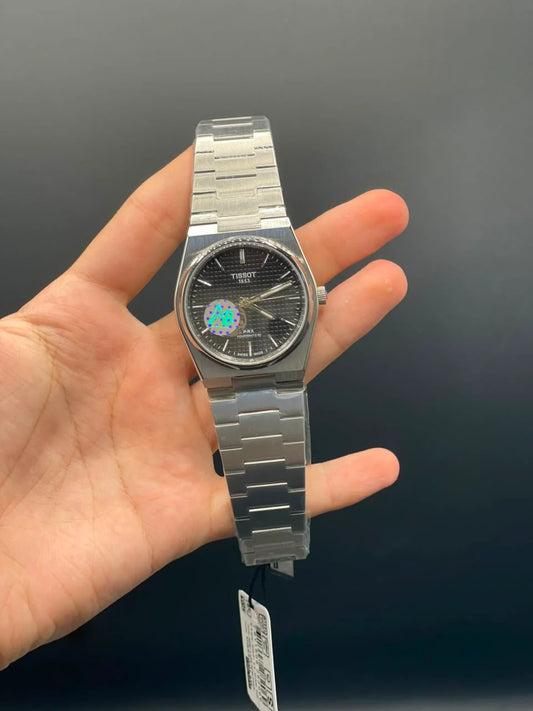 TT Silver Chain with Black Open Heart Dial Automatic Watch