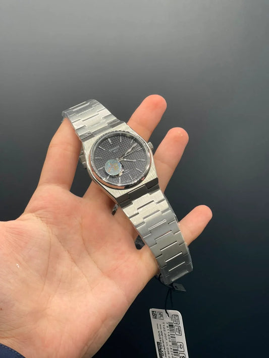 TT Silver Chain with Black Open Heart Dial Automatic Watch